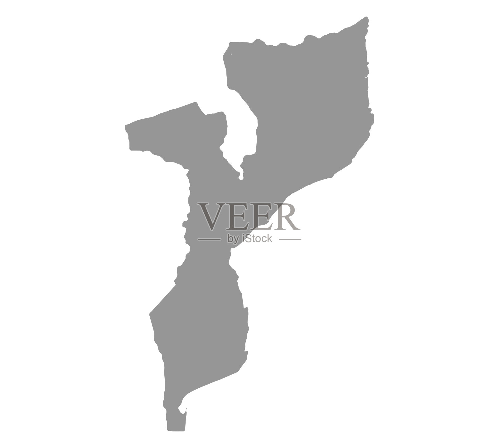 地图莫桑比克矢量背景。孤立的国家结构插画图片素材