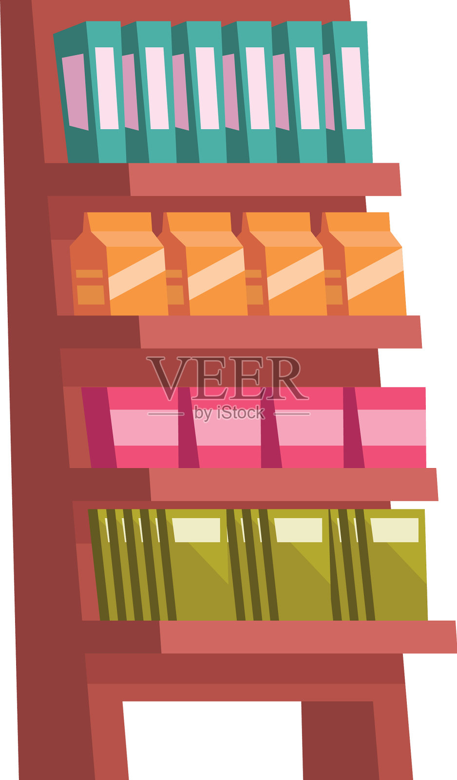 把用品放在货架上设计元素图片