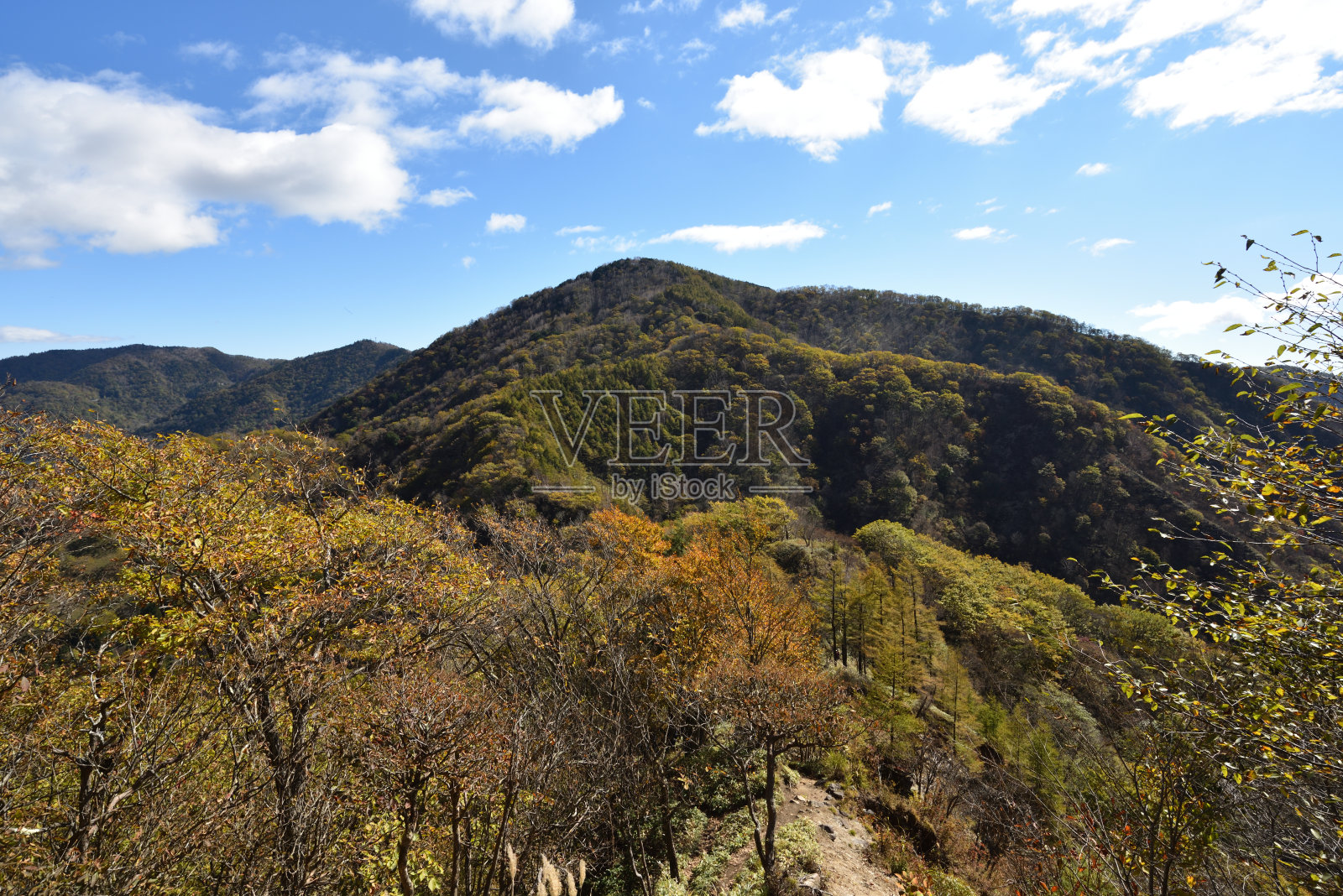 秋天，日本枥木，从日光登山到沙山照片摄影图片