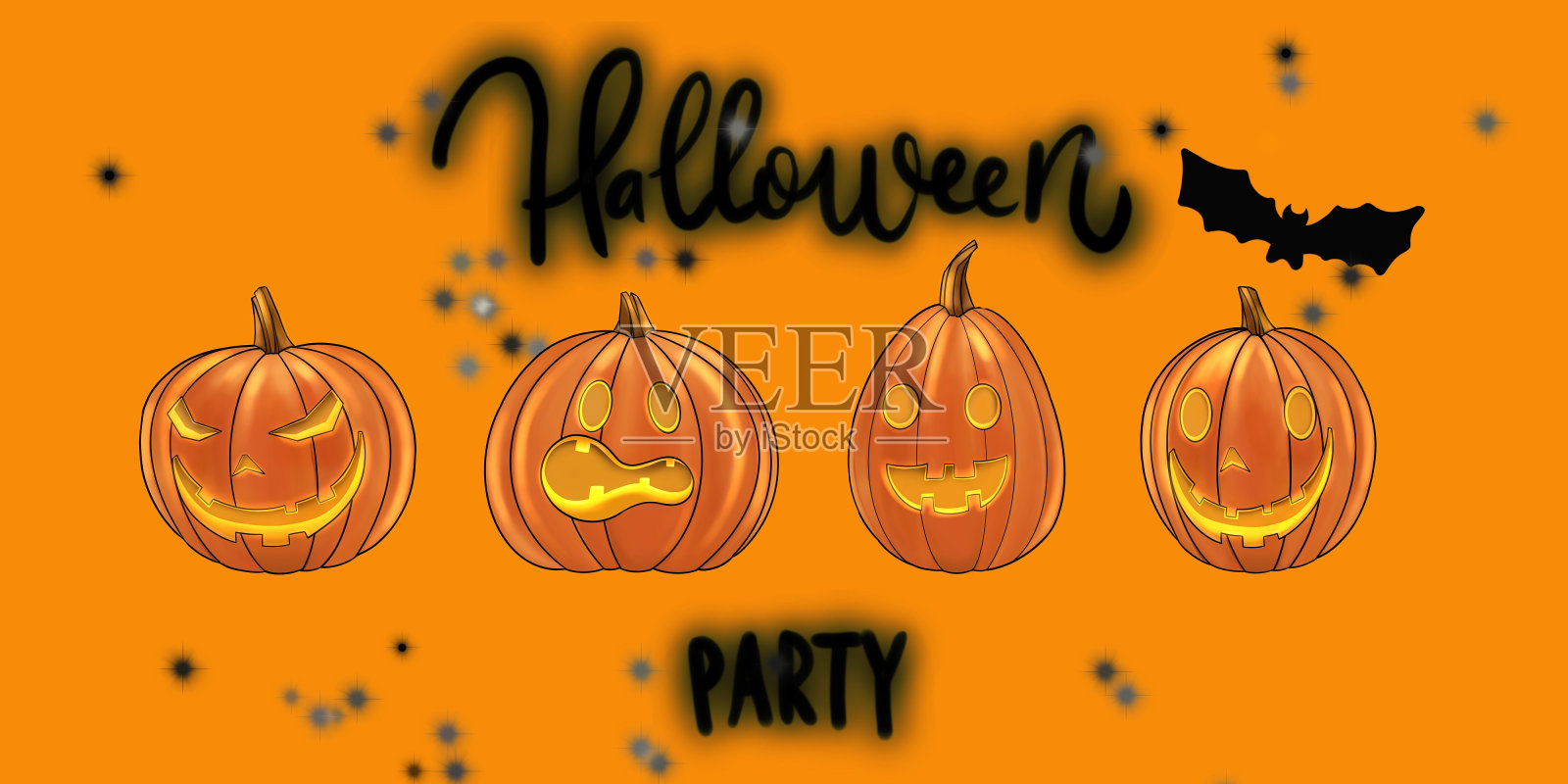 万圣节快乐活动平横幅。设计模板素材