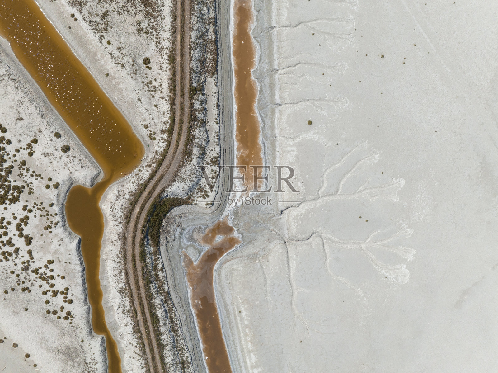 盐塘鸟瞰图照片摄影图片