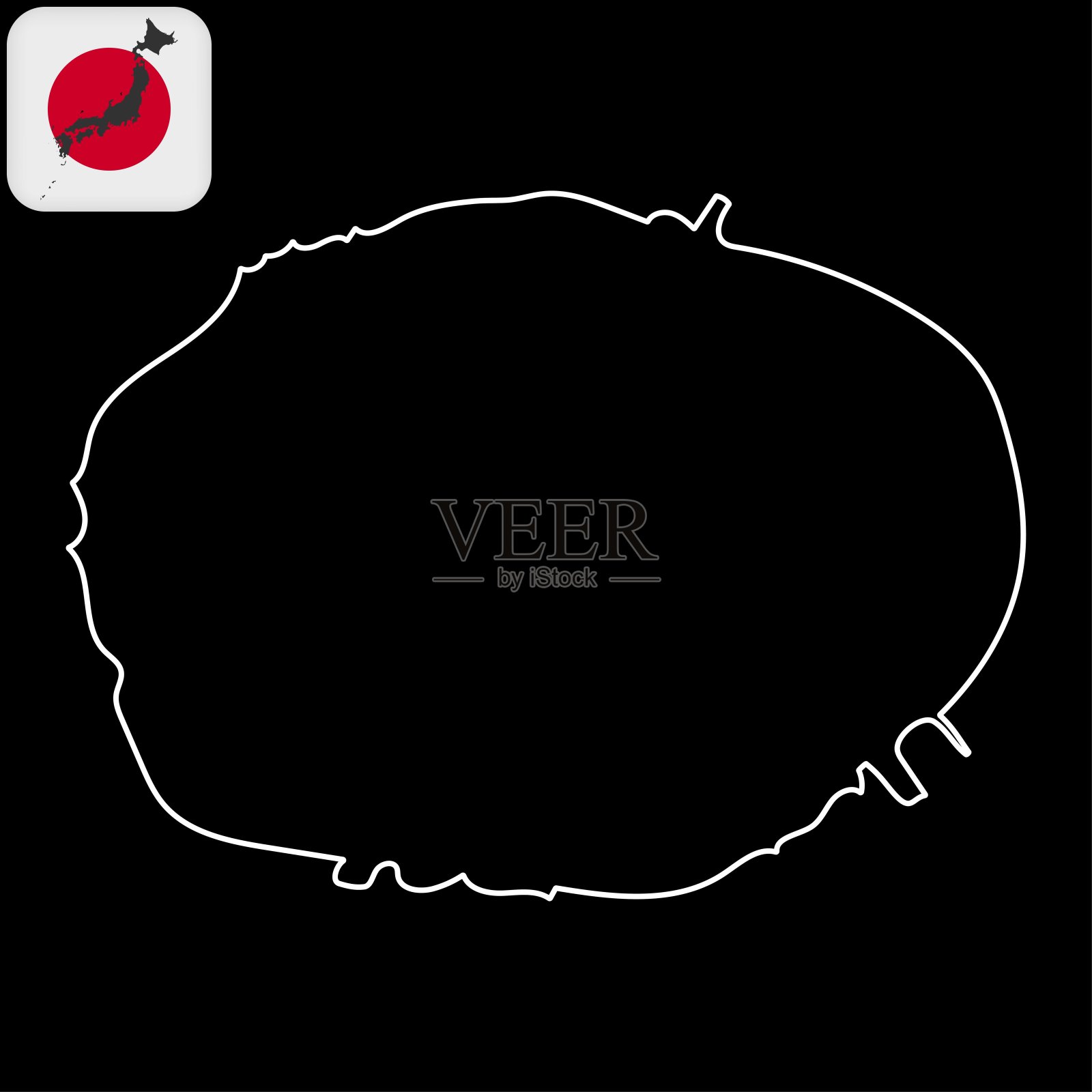 Tarama岛的地图。矢量图插画图片素材