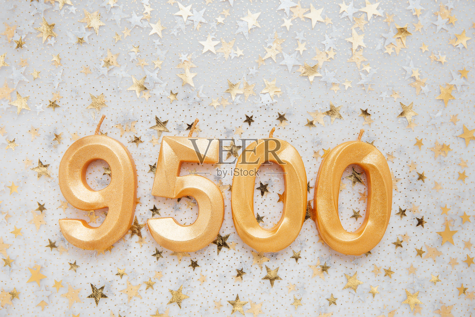 9500九千五百粉丝卡。社交网络，博客的模板。照片摄影图片