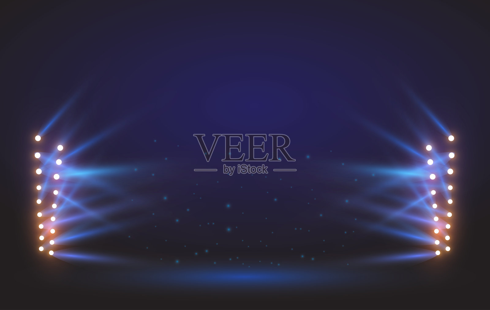 明亮的体育场灯光插画图片素材