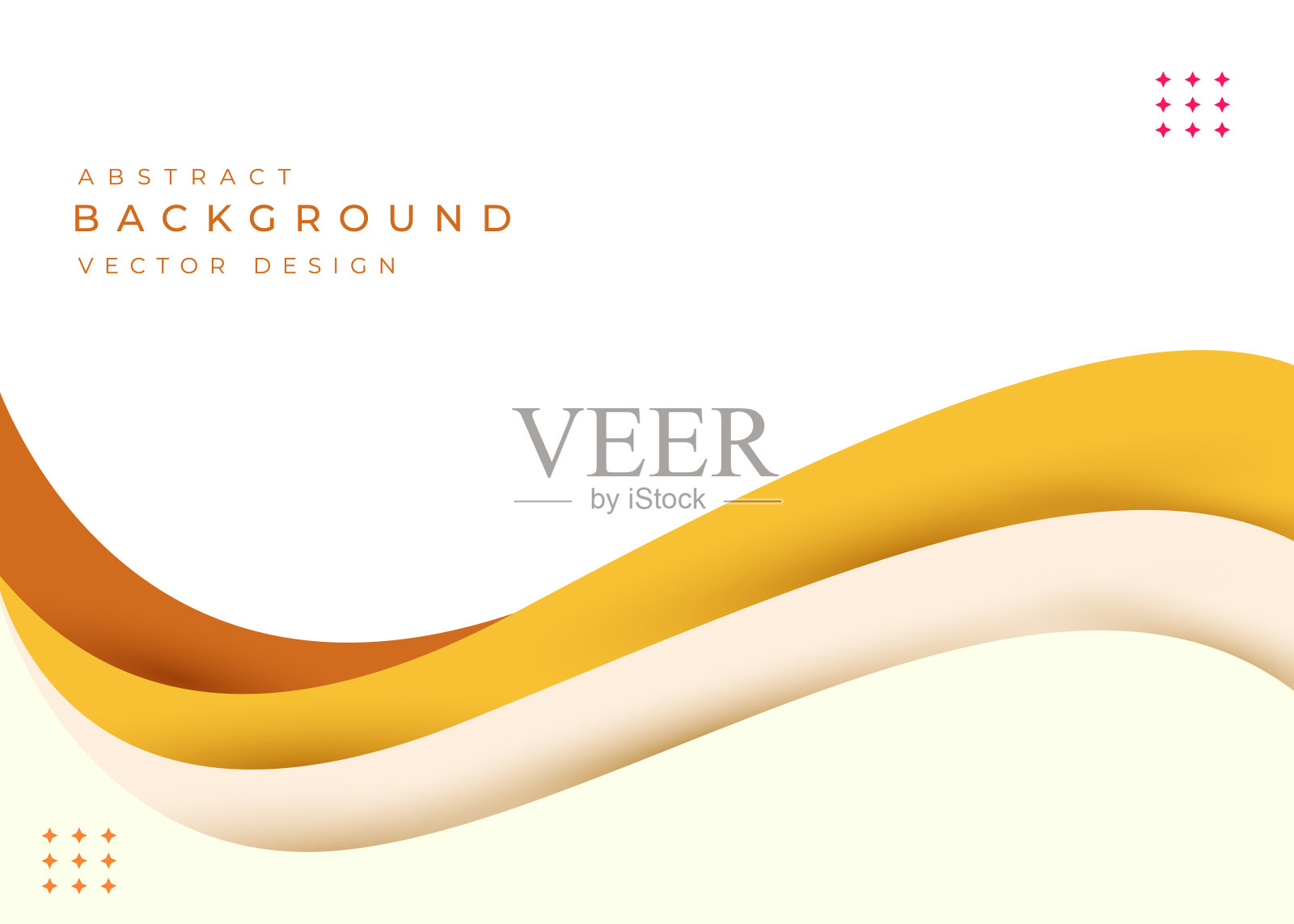 波浪形状的背景剪纸风格插画图片素材