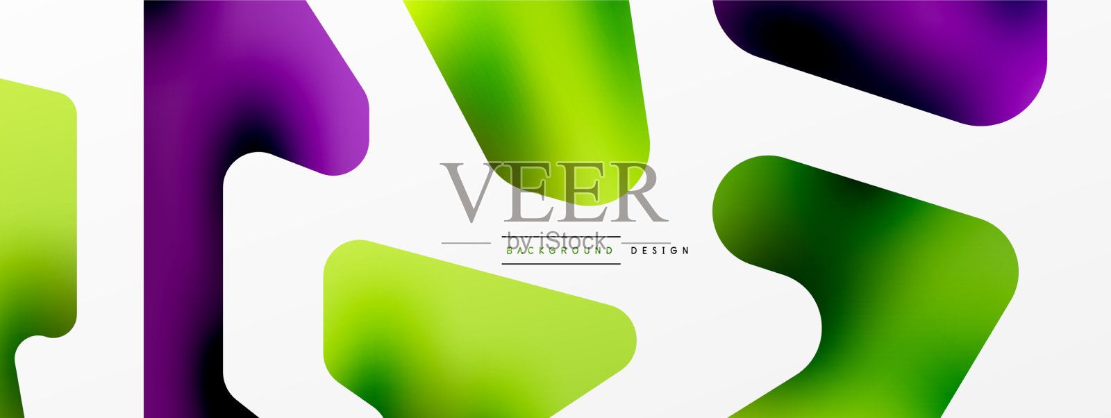 色彩鲜艳的抽象形状组成插画图片素材