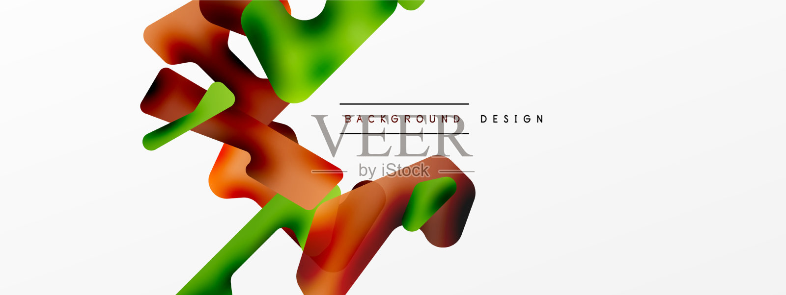 色彩鲜艳的抽象形状组成插画图片素材