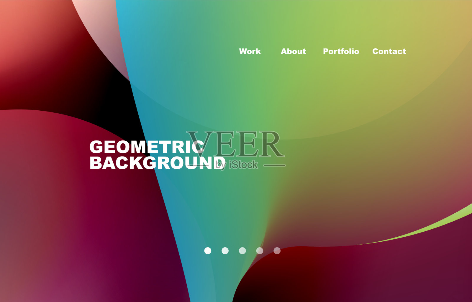 抽象的液体背景为您的登陆页面插画图片素材