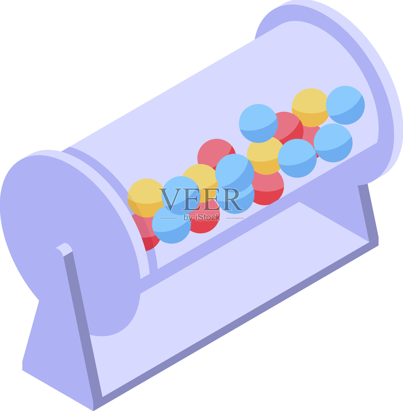 奖券盒图标等距奖励轮插画图片素材