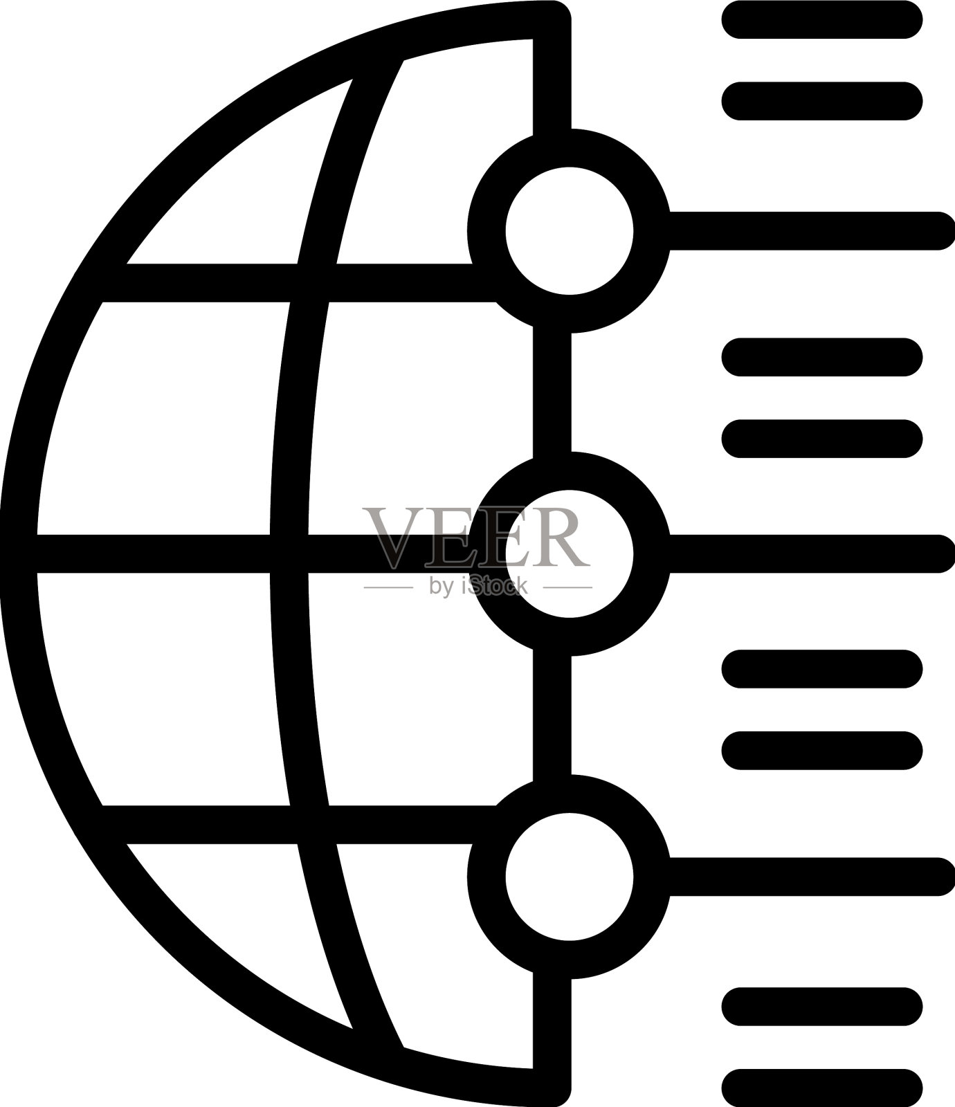 全球生产图标大纲构想插画图片素材