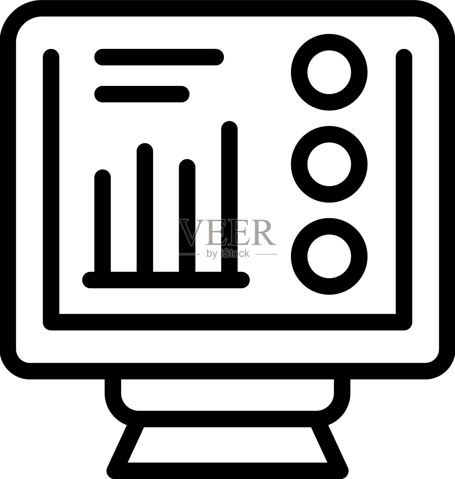 监视服务图标大纲想法启动图标素材