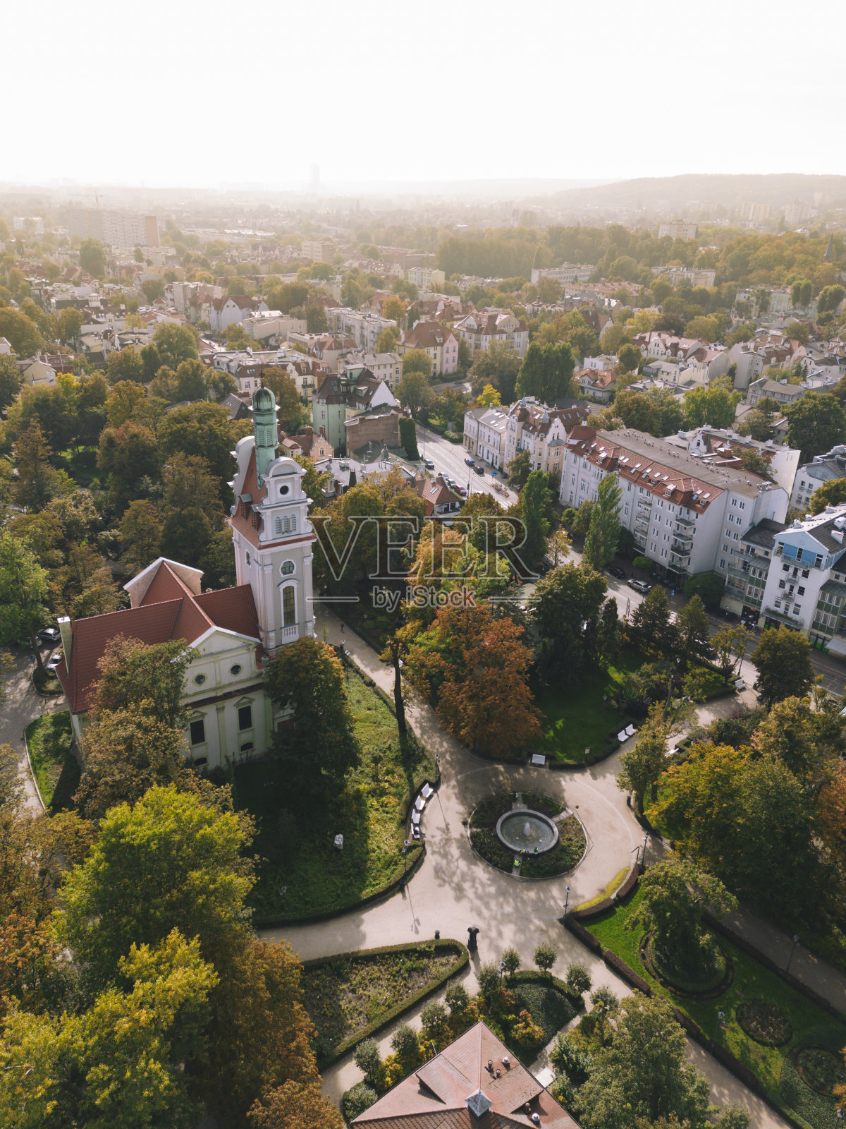 波兰秋天的城市风景照片摄影图片