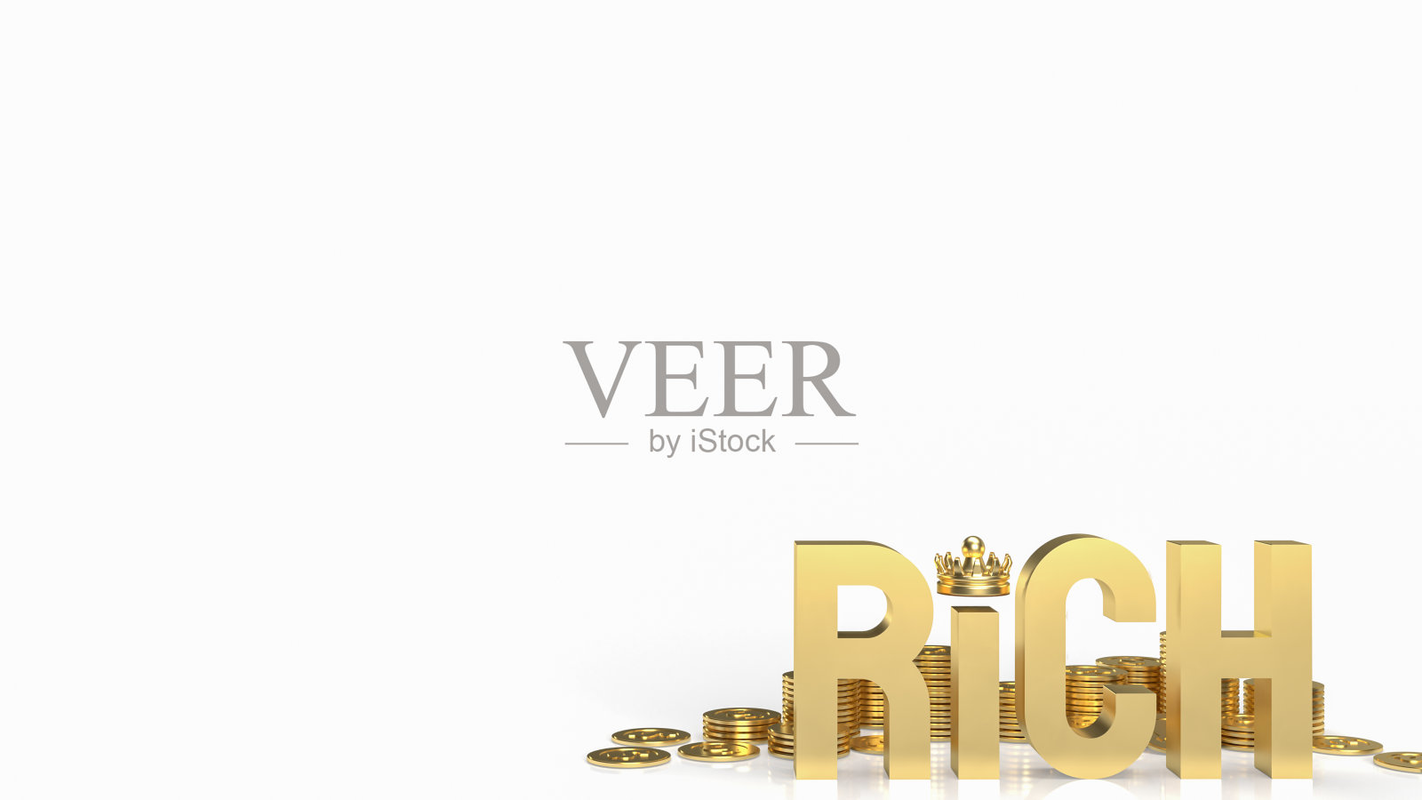 黄金富豪和金币为商业概念3d渲染照片摄影图片