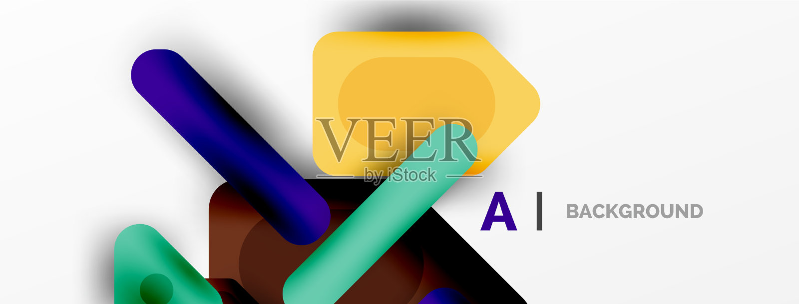 最小的几何抽象背景色彩插画图片素材