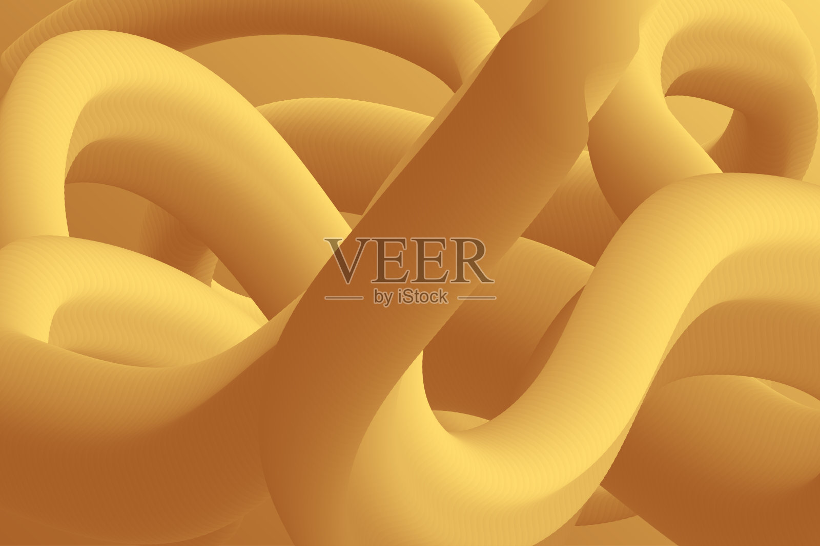金色渐变背景上的流体设计抽象插画图片素材