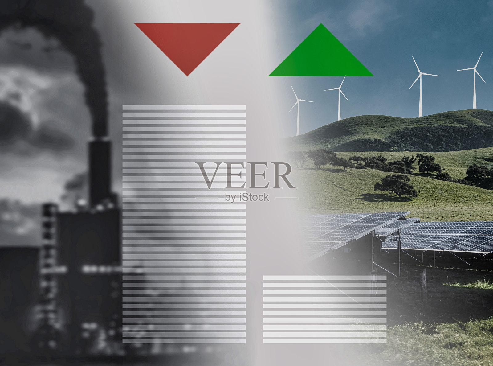 从化石燃料到绿色能源的能源转型照片摄影图片