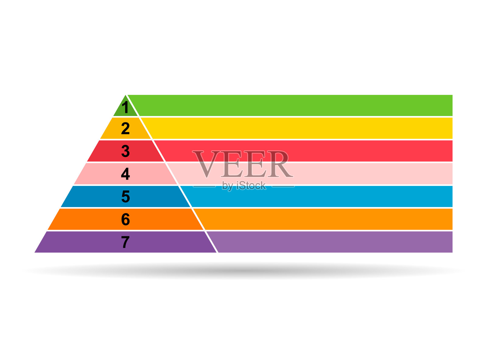 金字塔信息图布局阴影，信息现代概念步骤展示，宣传册矢量插图插画图片素材