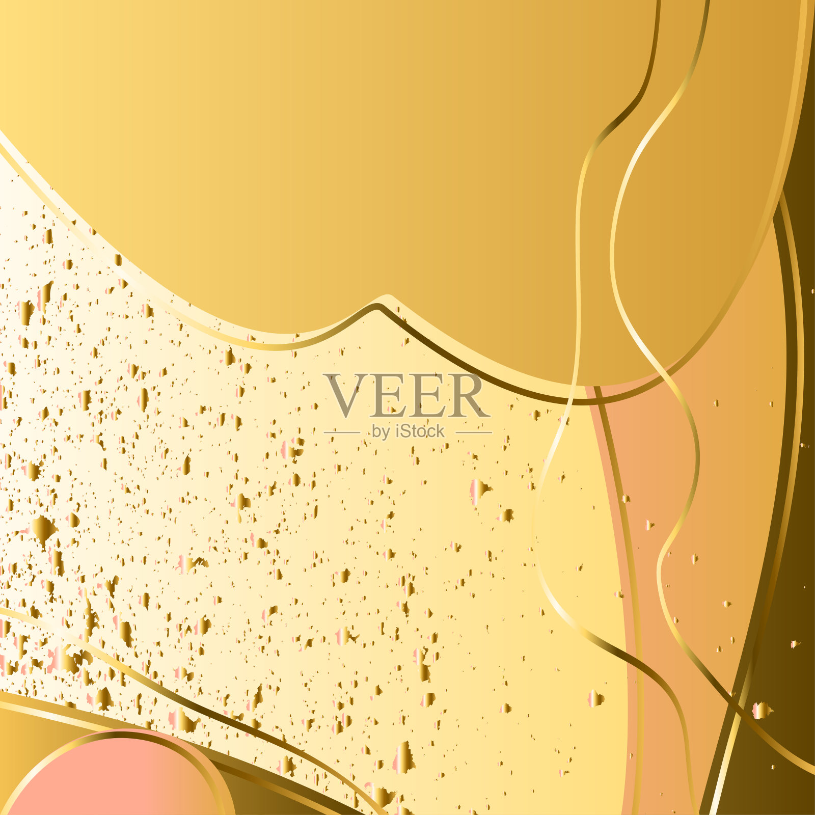 金色粉色抽象背景。现代时髦闪亮的假日模板。平面设计横幅，海报，贺卡，邀请，庆典，杂志，标签，时尚，模板。矢量图插画图片素材