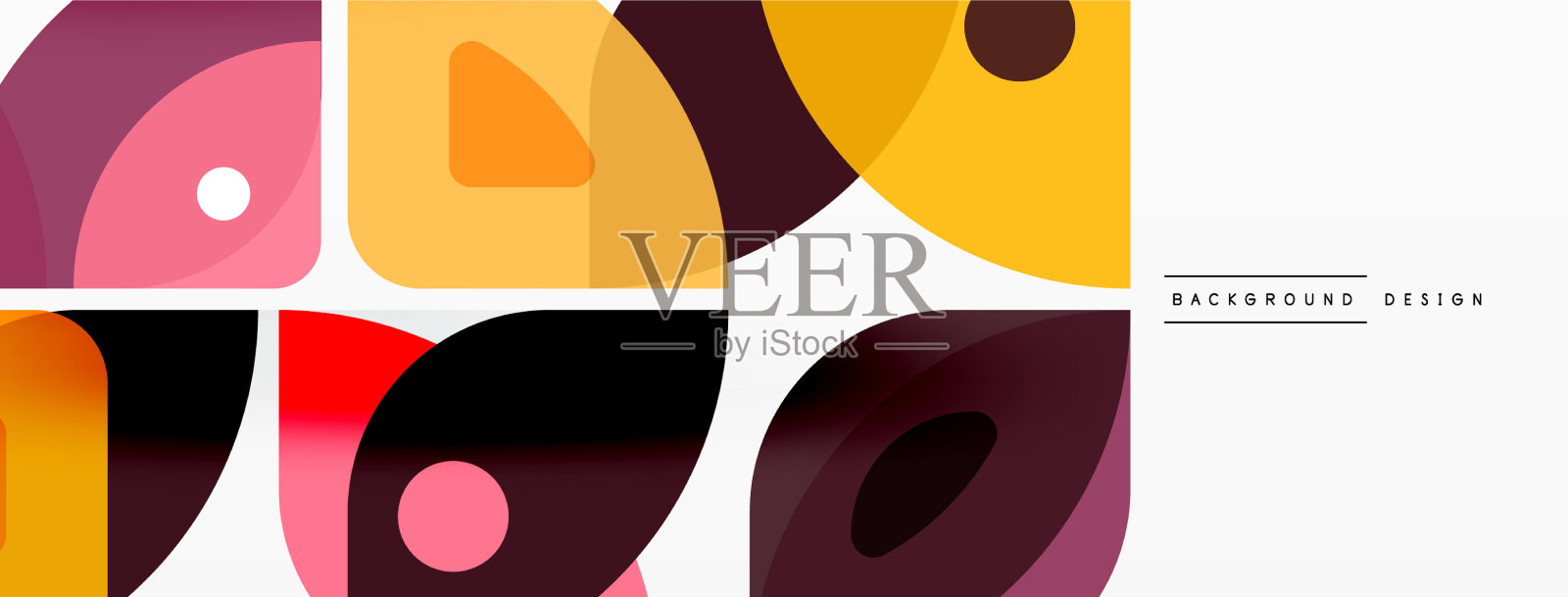 直线、正方形、圆形和三角形插画图片素材