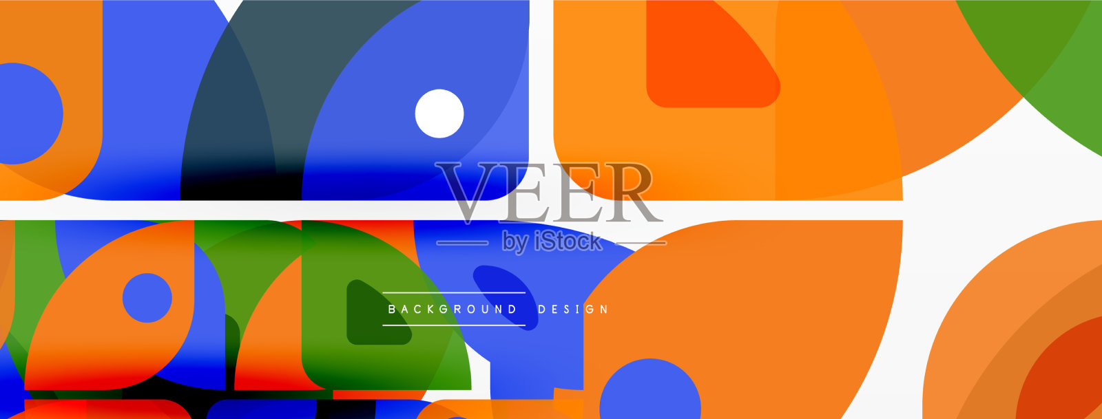 彩色最小几何抽象背景插画图片素材