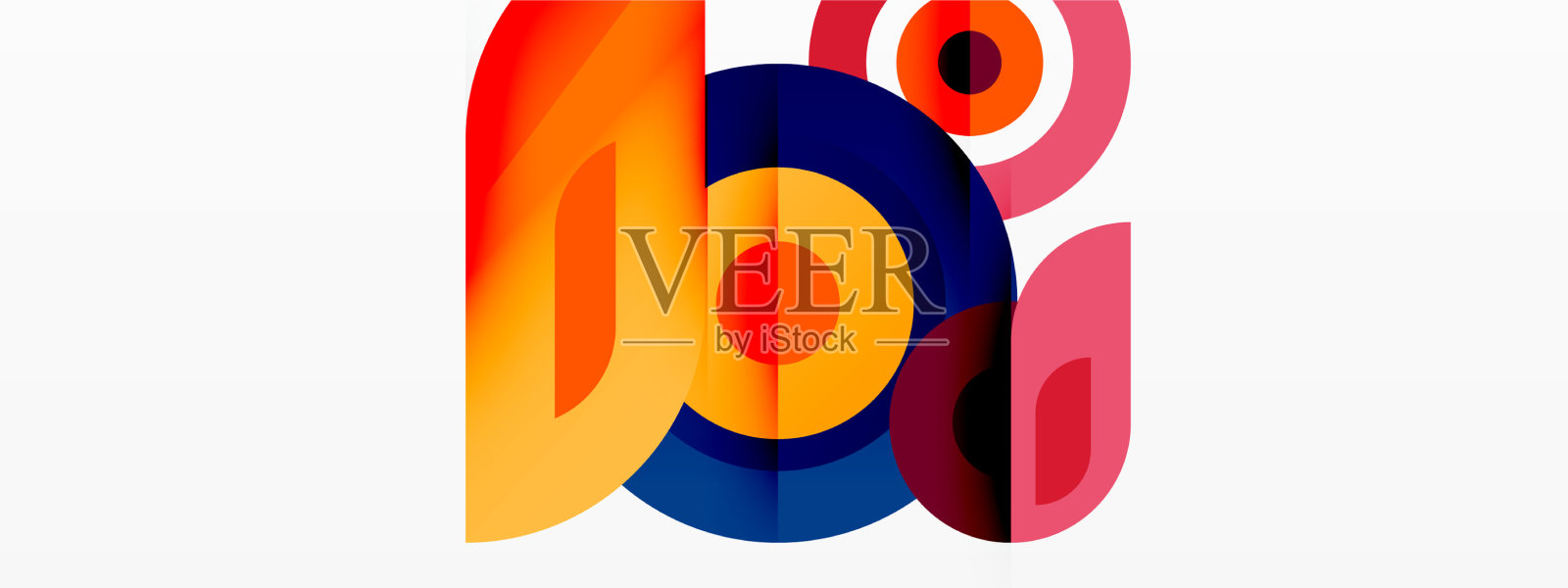 抽象的圆形背景极简主义插画图片素材