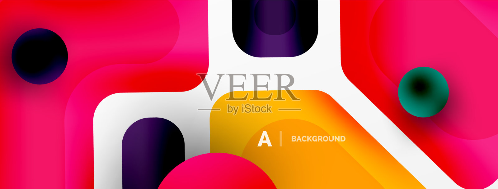 最小的几何抽象背景色彩插画图片素材