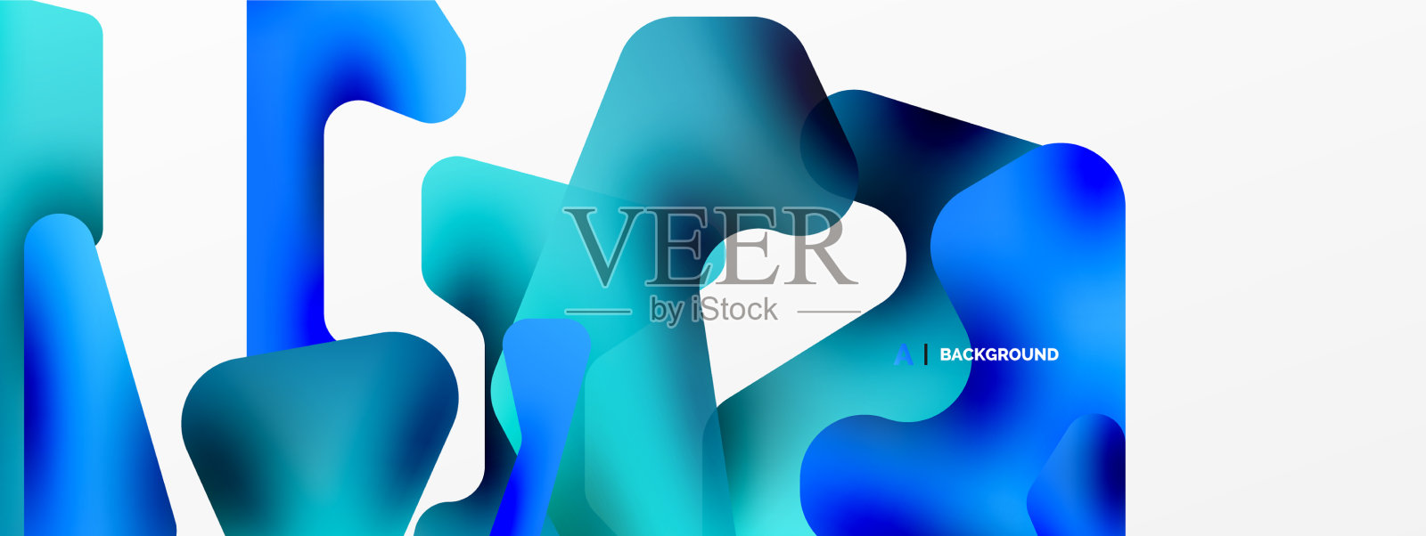 色彩鲜艳的抽象形状组成插画图片素材