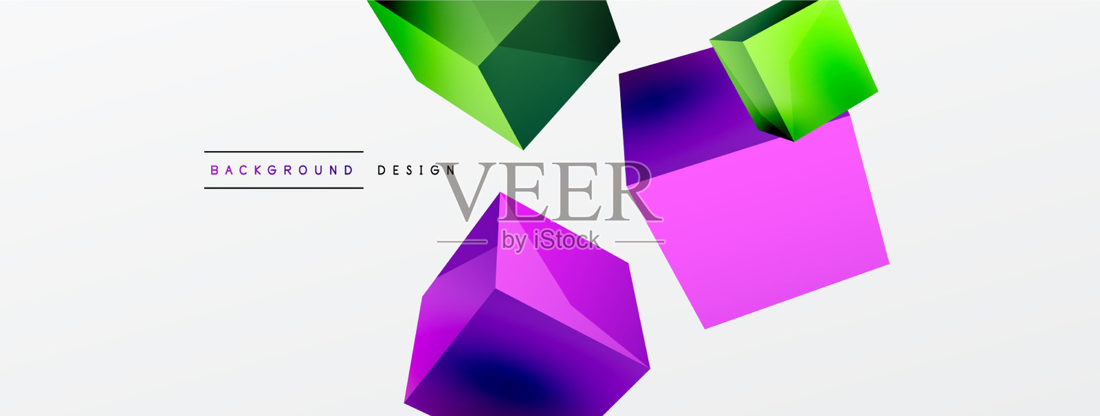 3d立方体抽象背景组成插画图片素材