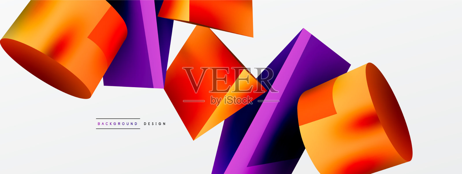 3d抽象背景形状3d三角形插画图片素材