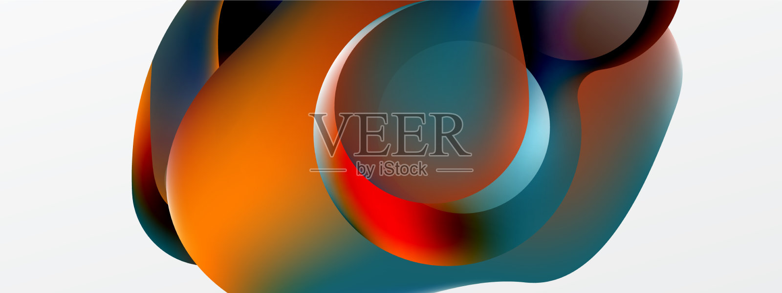 流体抽象背景圆形状和圆插画图片素材