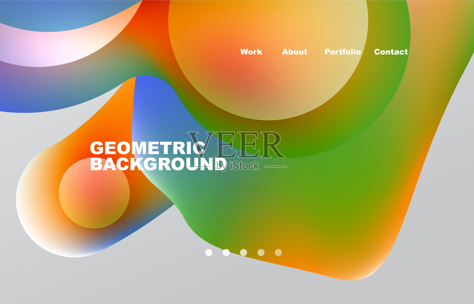 抽象的液体背景为您的登陆页面插画图片素材