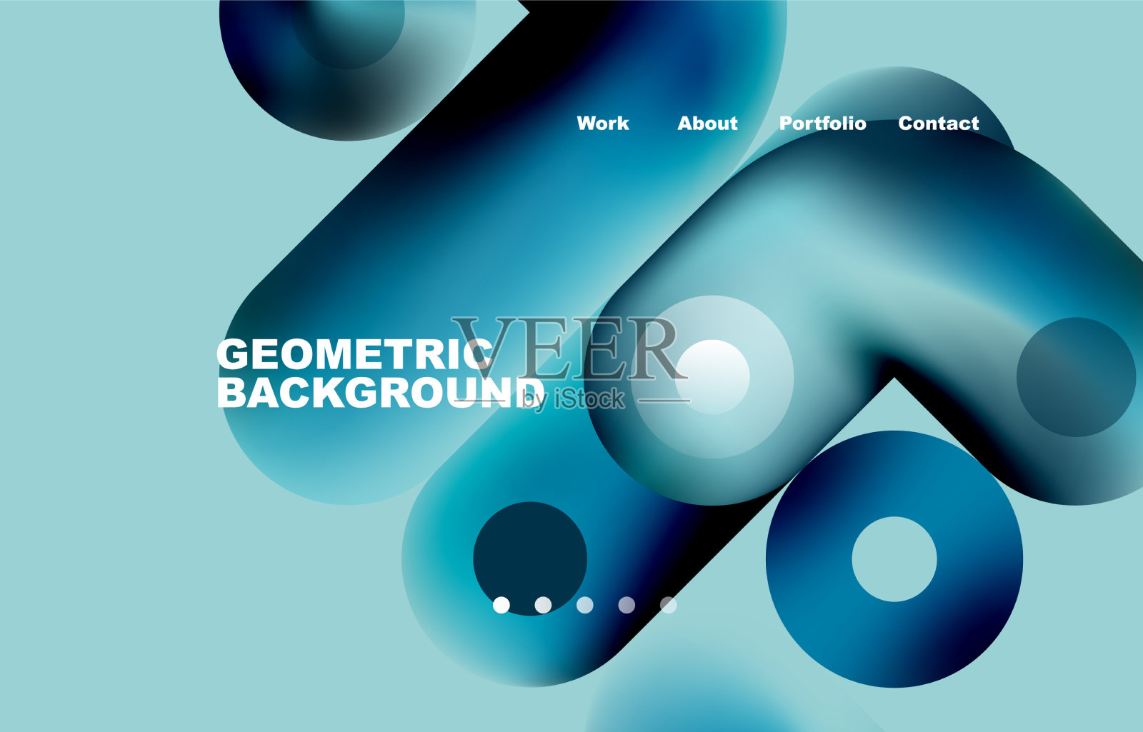 网站登陆页面抽象几何背景插画图片素材