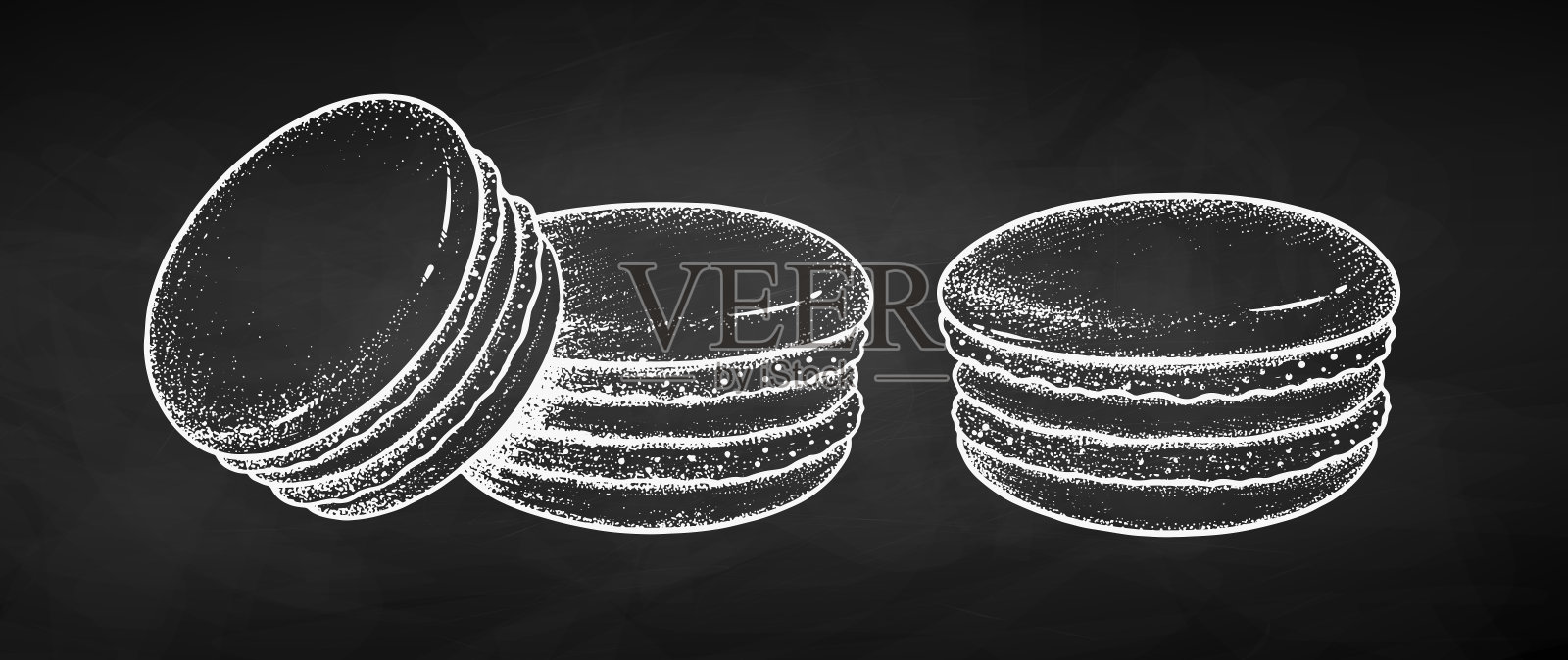 矢量粉笔素描马卡龙插图插画图片素材