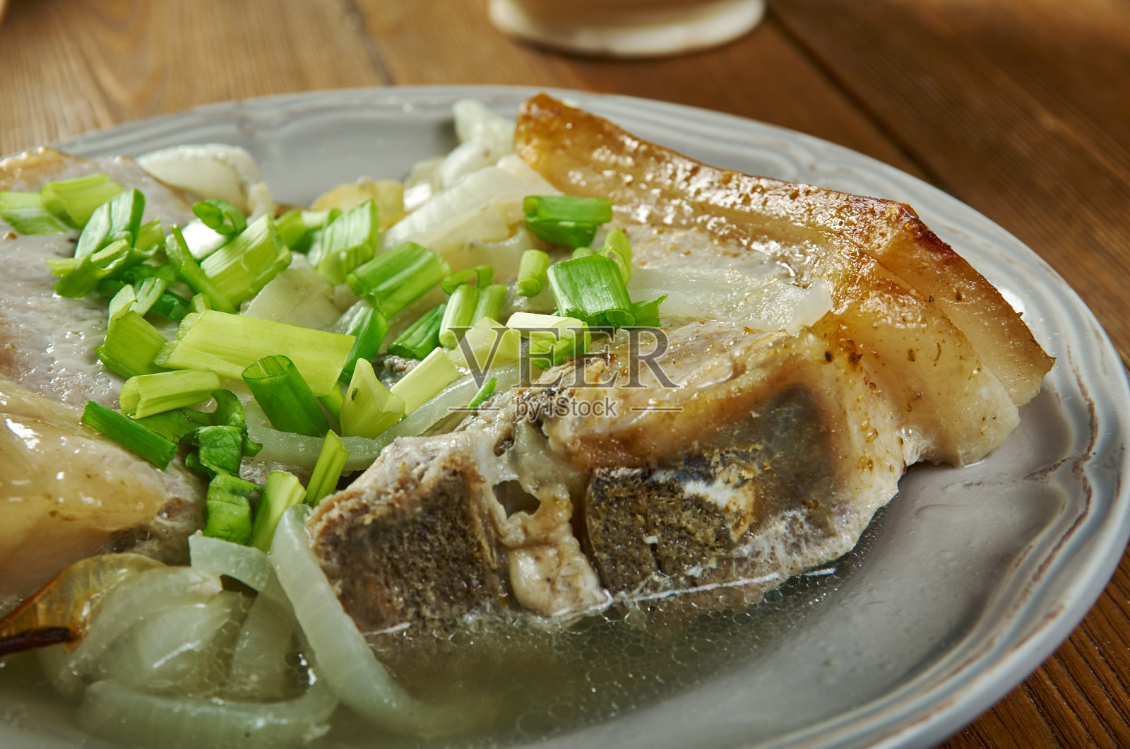 卡津式闷猪排照片摄影图片