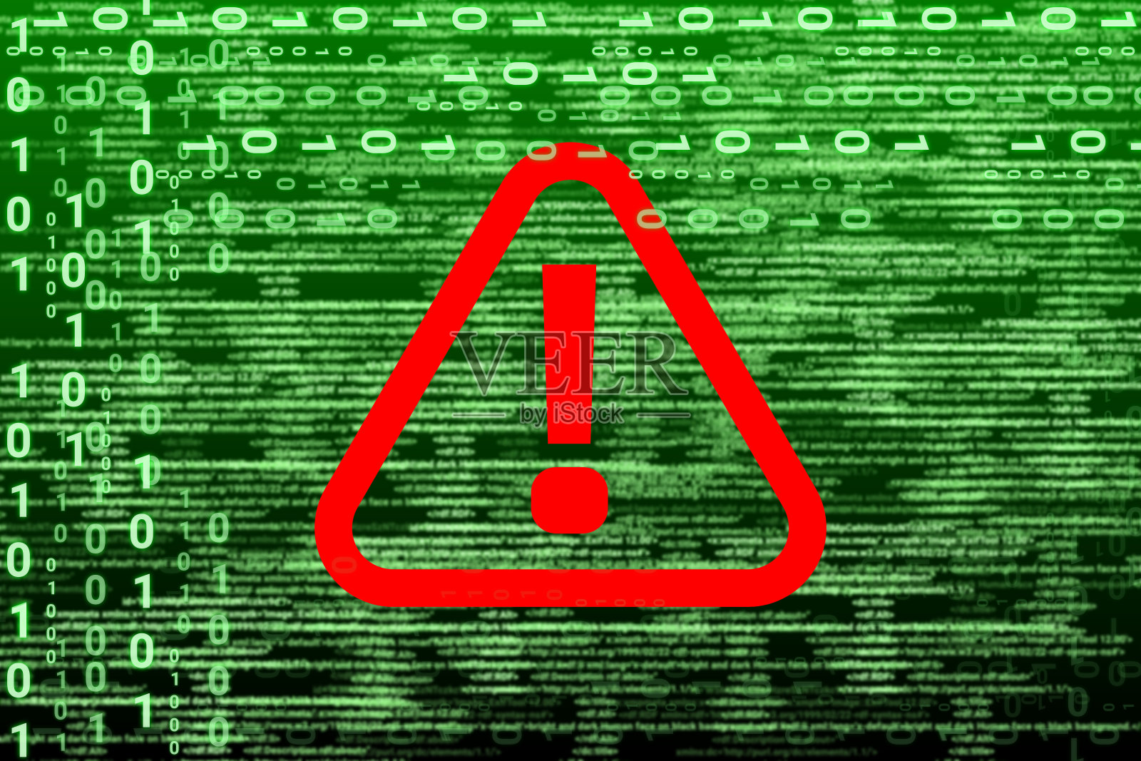 错误数字技术明亮的背景与计算机代码。照片摄影图片