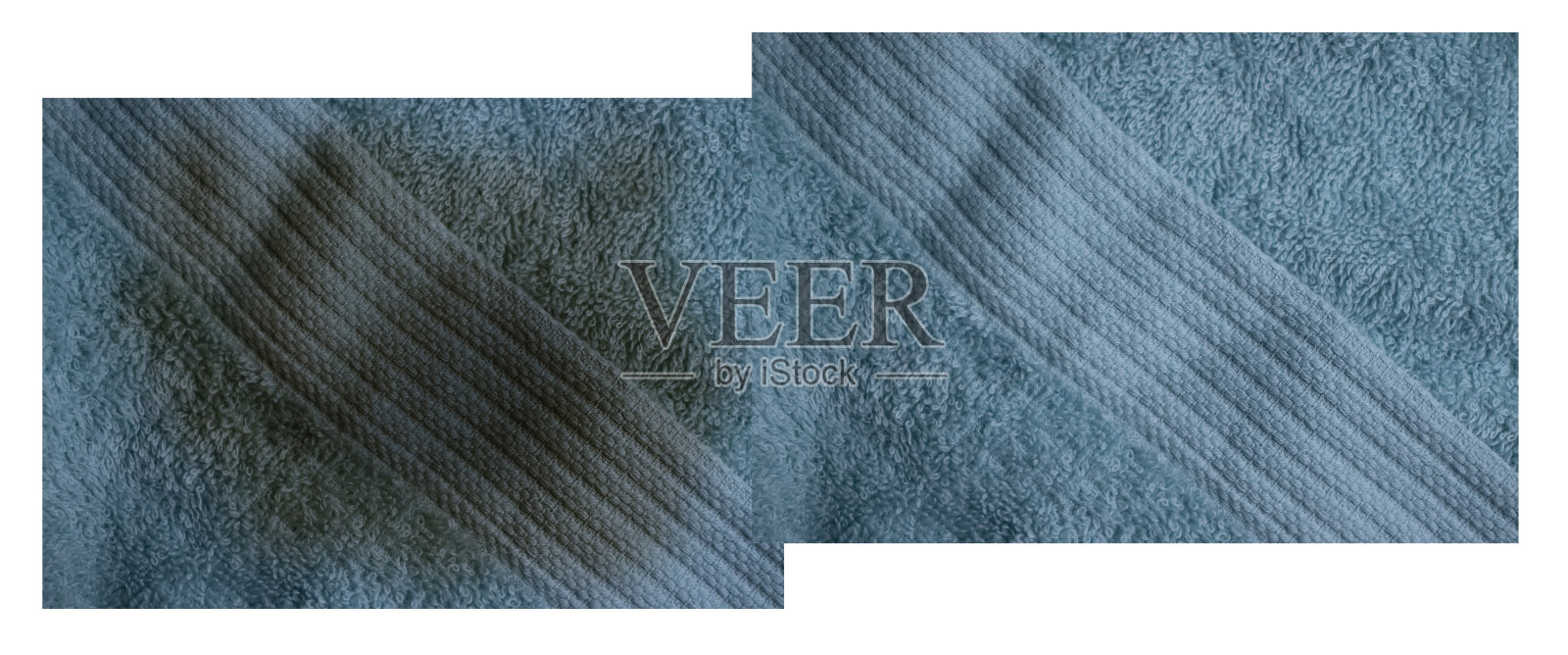 清洁前后织物上的污迹照片摄影图片