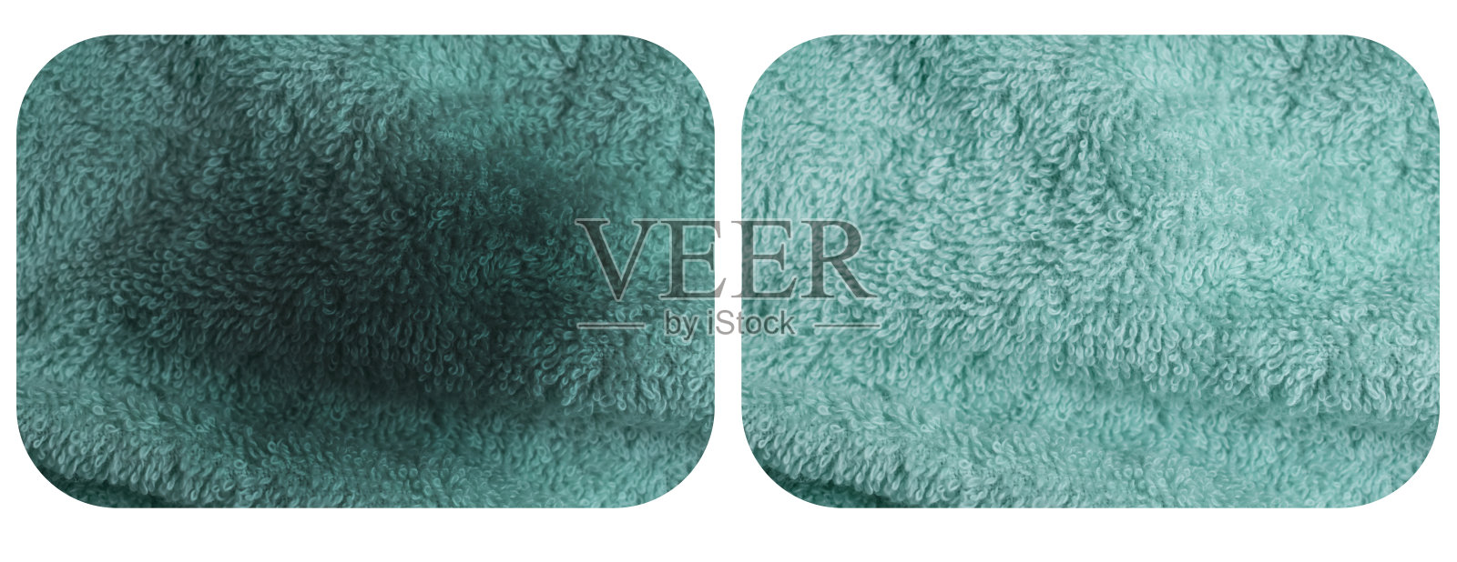 清洁前后织物上的污迹照片摄影图片