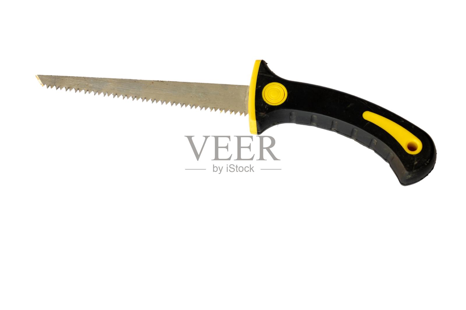 小手锯在孤立的白色背景照片摄影图片