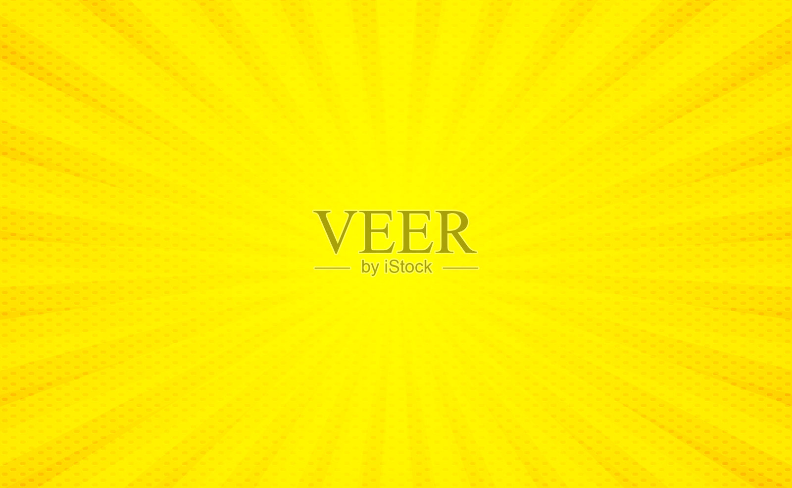 抽象矢量黄色背景与条纹径向图案。纹理与点和阳光的横幅设计，海报背景，销售广告。向量EPS10插画图片素材