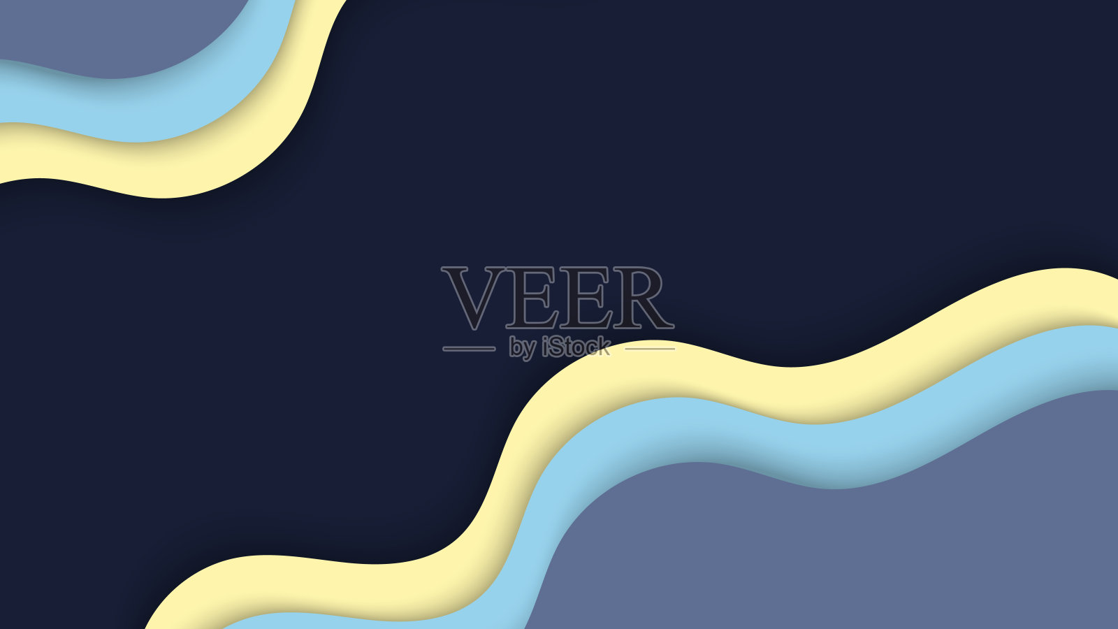 抽象的手绘有机形状图案在黑暗的背景。插画图片素材