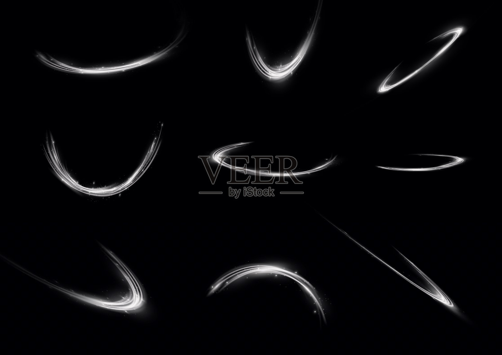 金光闪闪的线条插画图片素材