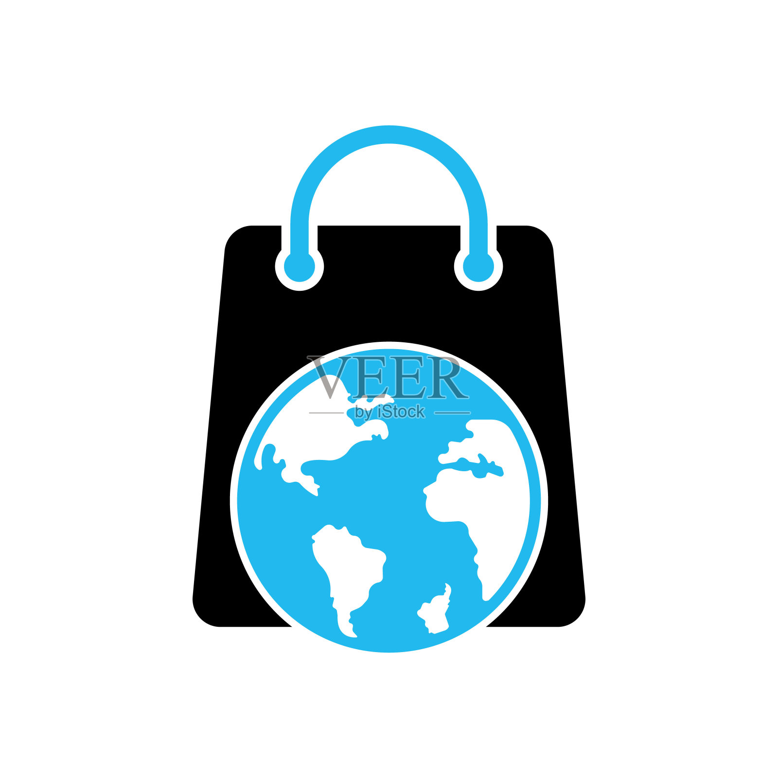 世界商店标志模板设计矢量。插画图片素材