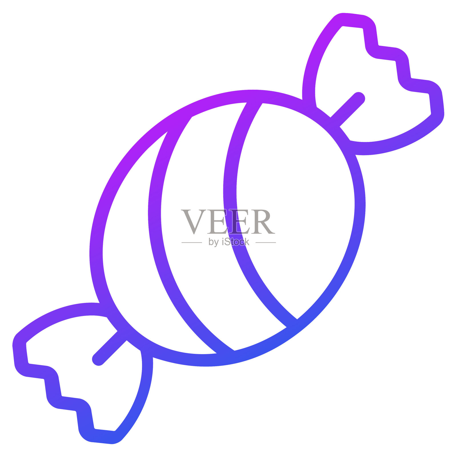 糖果，甜蜜矢量轮廓图标。插画图片素材