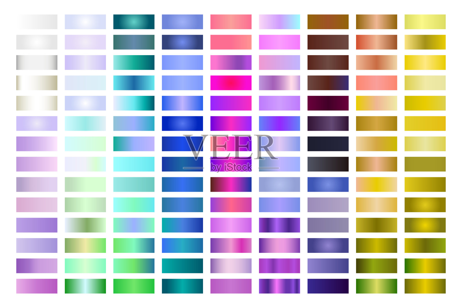 金属梯度收集所有颜色的色板插画图片素材