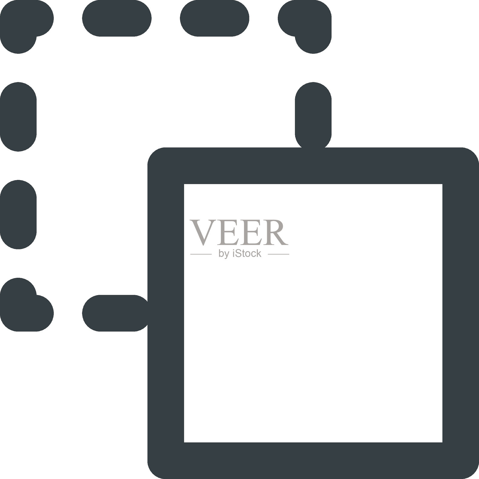 发送元素到后面，图层符号。股票矢量插图孤立在白色背景。插画图片素材