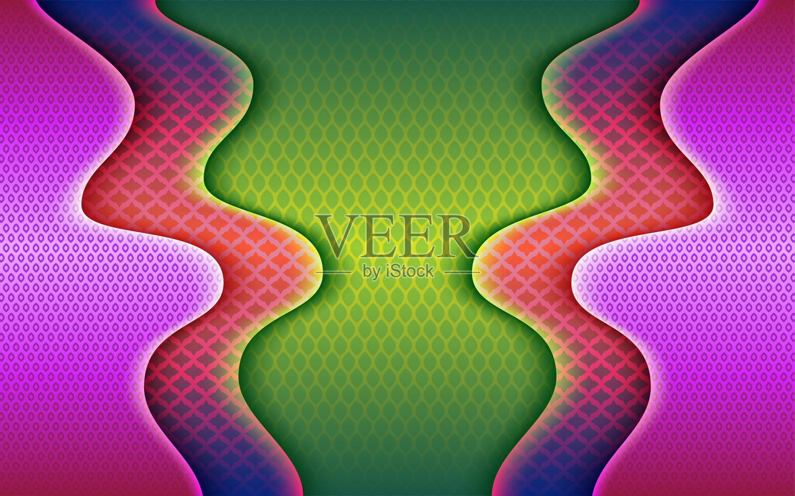 现代清新的设计模板与明亮的充满活力的梯度深形状柔软光滑的墙纸，移动应用程序，ui，小册子，海报，横幅，传单和卡片插画图片素材