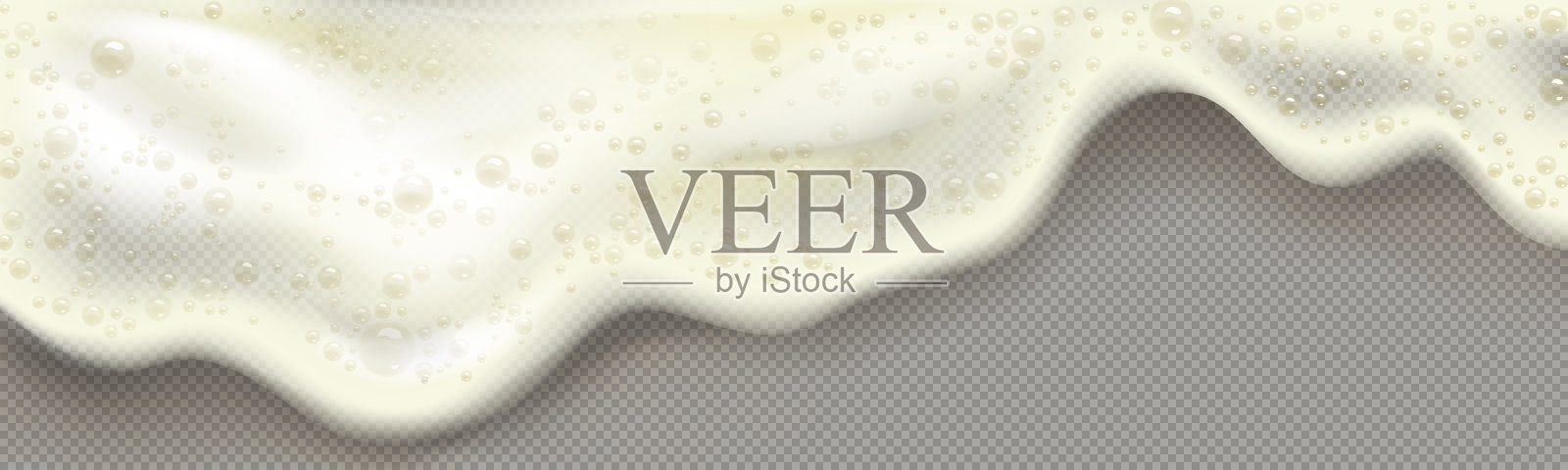 黄色的啤酒泡沫或肥皂泡沫插画图片素材