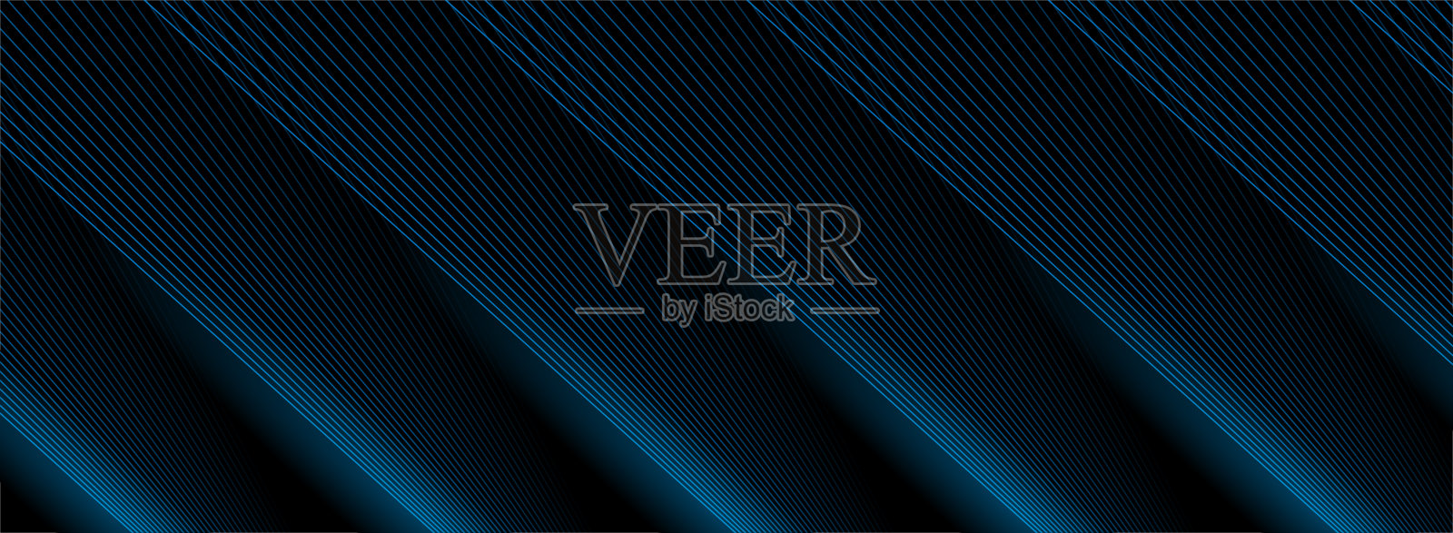 蓝色的极简线条抽象了未来科技的背景插画图片素材