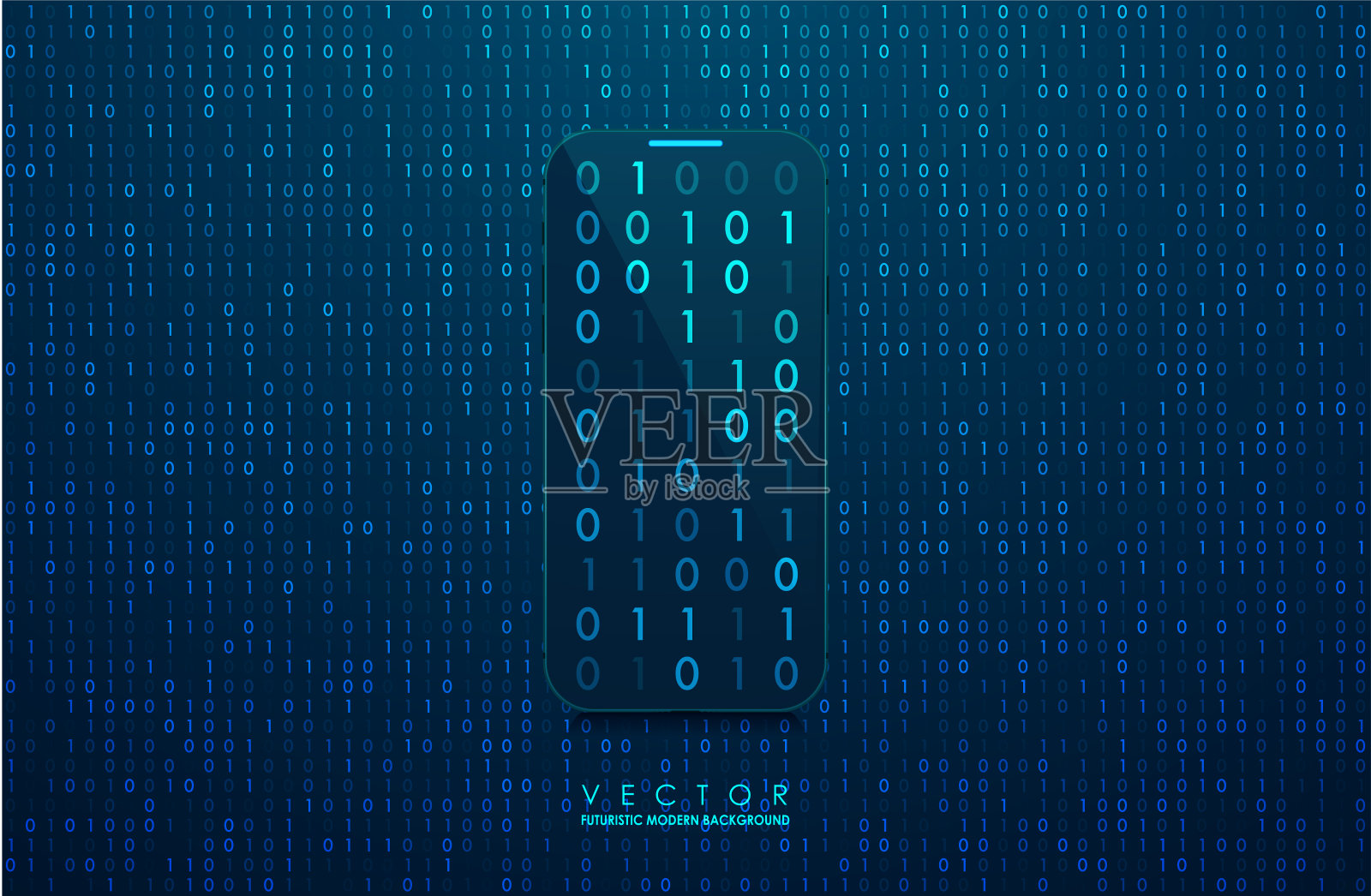 抽象虚拟数字流。插画图片素材