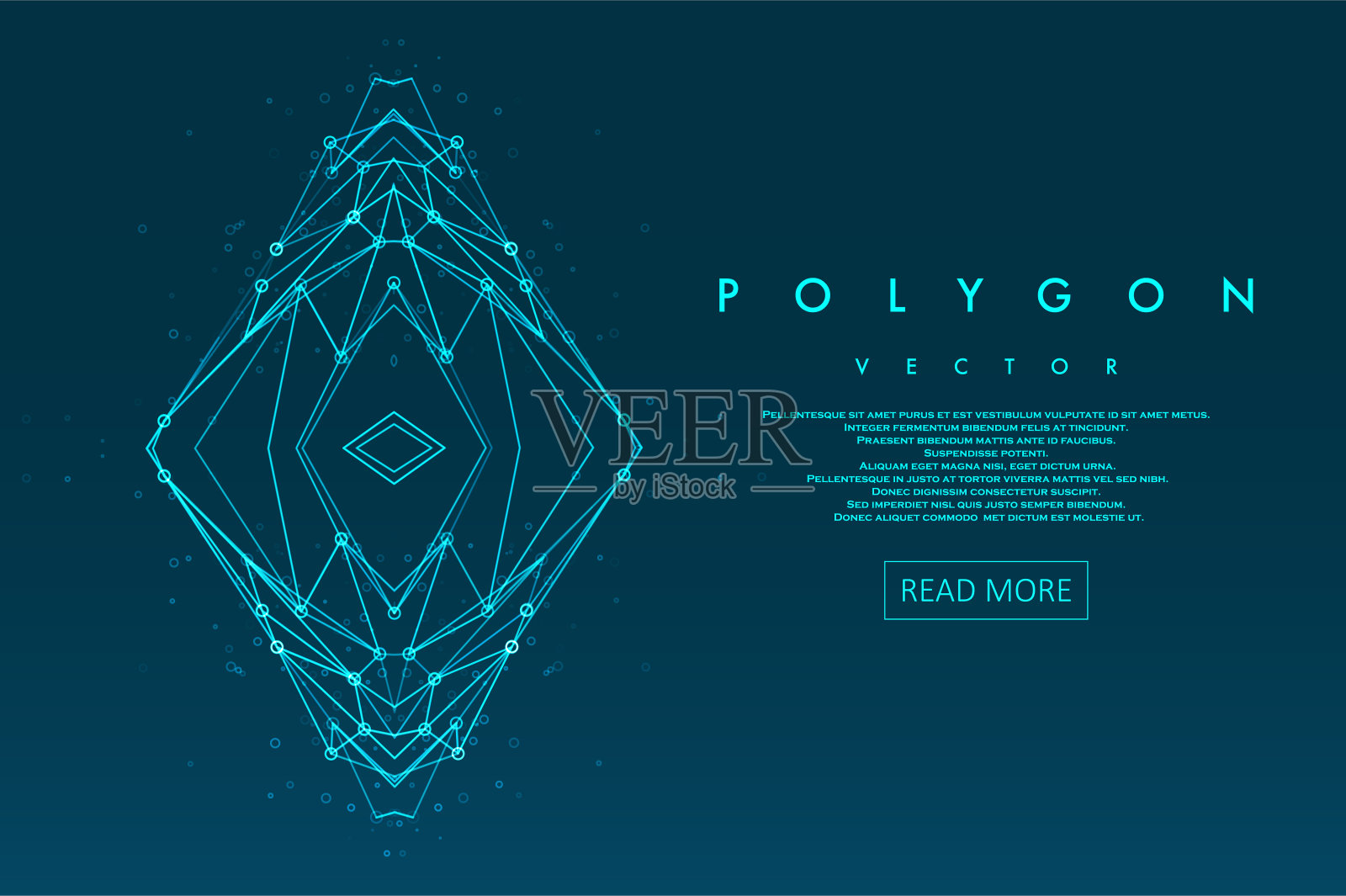 摘要多边形空间。插画图片素材